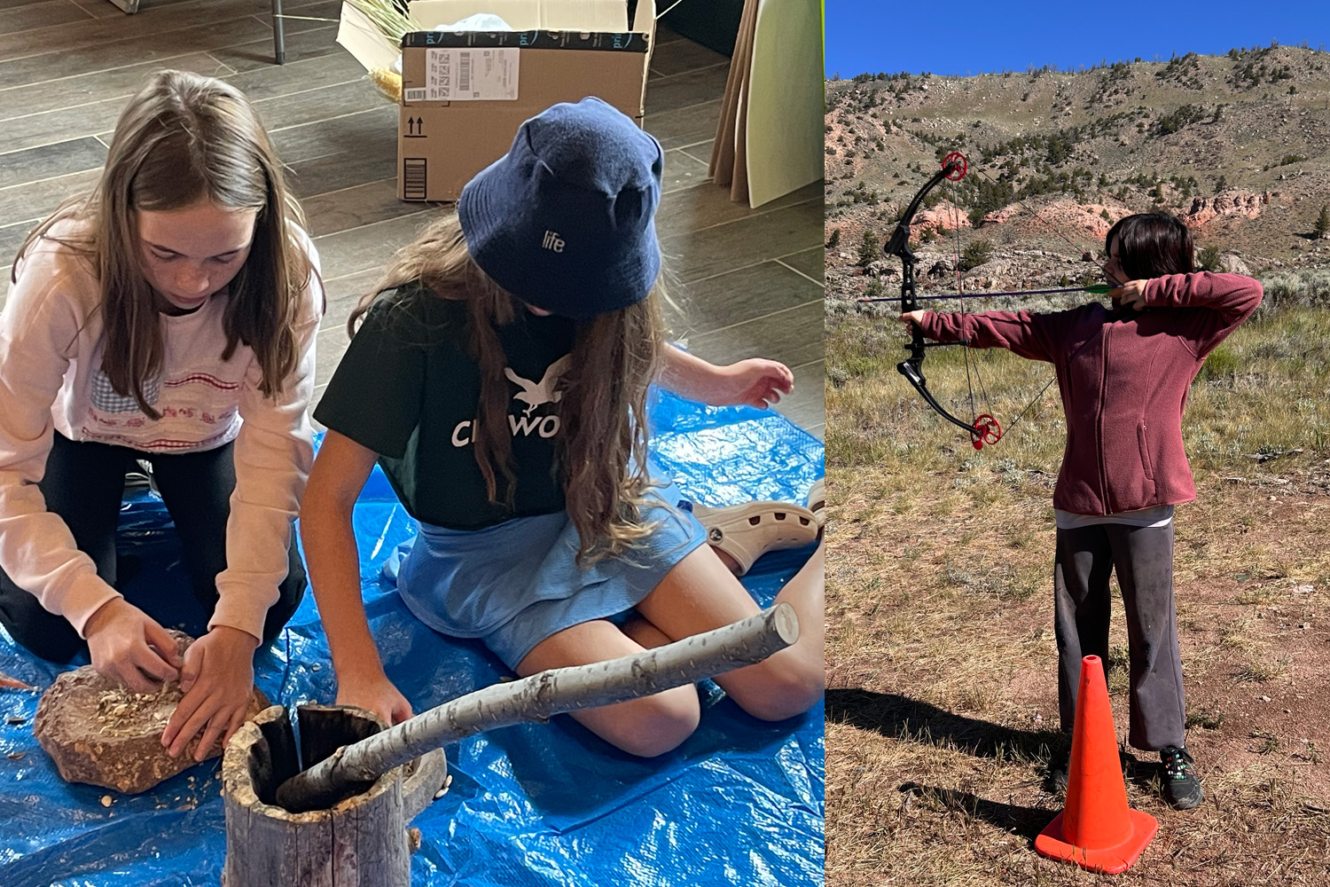 Kids playing and shooting archery at National Bighorn Sheep Center Camp Bighorn Kids playing and shooting archery at National Bighorn Sheep Center Camp Bighorn
